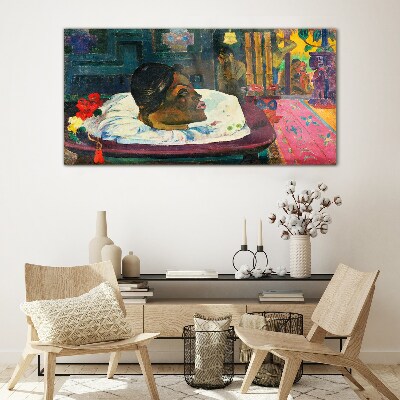 Schilderij op glas Portret in pastelkleuren