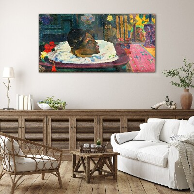 Schilderij op glas Portret in pastelkleuren