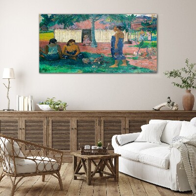 Foto op glas Ontspan in een tropische tuin