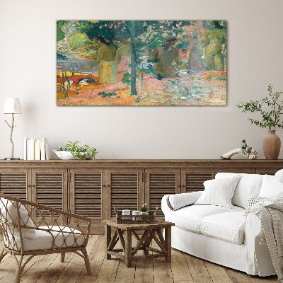 Schilderij op glas Vrouwen aan het water