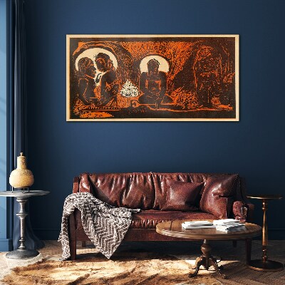 Schilderij op glas Ontmoeting in het maanlicht