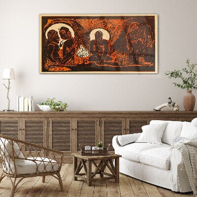 Schilderij op glas Ontmoeting in het maanlicht