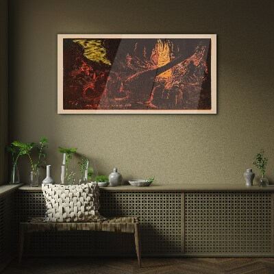 Foto op glas Samen rond het kampvuur