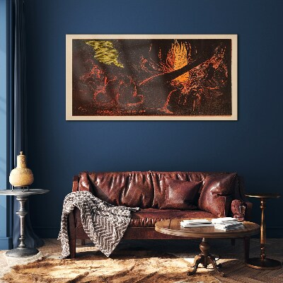 Foto op glas Samen rond het kampvuur