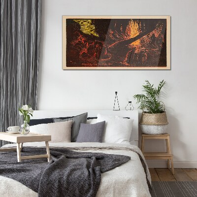 Foto op glas Samen rond het kampvuur