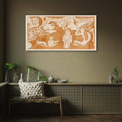 Schilderij op glas Reflecties op het menselijk bestaan