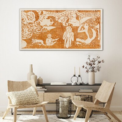 Schilderij op glas Reflecties op het menselijk bestaan