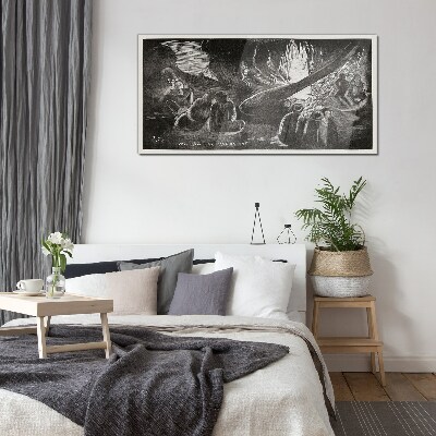 Foto op glas Verloren in het donker