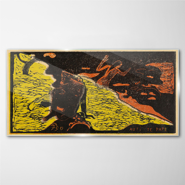 Glas foto Groene golf van emoties