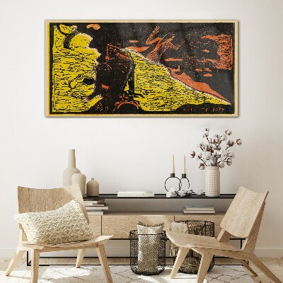 Glas foto Groene golf van emoties