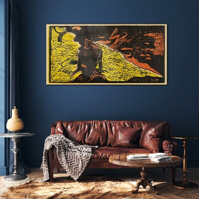 Glas foto Groene golf van emoties