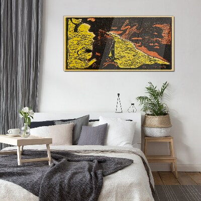 Glas foto Groene golf van emoties