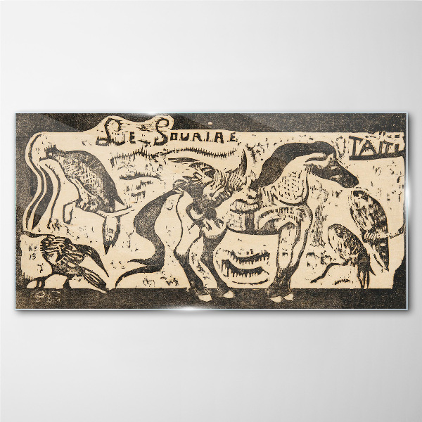 Glas foto Dieren in beweging