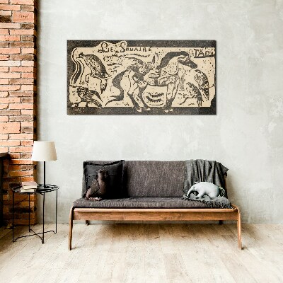 Glas foto Dieren in beweging