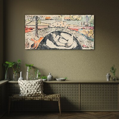 Foto op glas Een scène uit een landelijk landschap