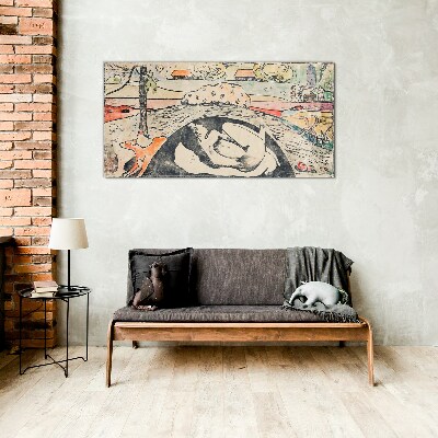 Foto op glas Een scène uit een landelijk landschap