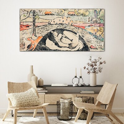 Foto op glas Een scène uit een landelijk landschap