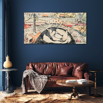 Foto op glas Een scène uit een landelijk landschap