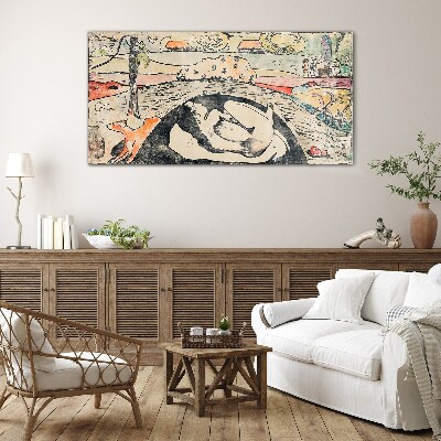 Foto op glas Een scène uit een landelijk landschap