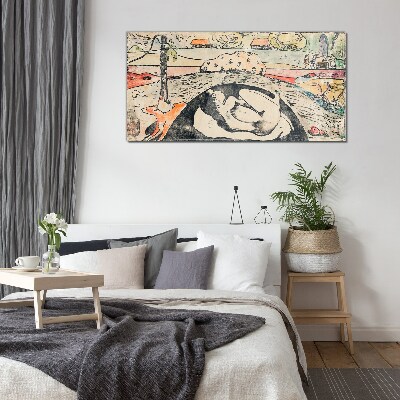 Foto op glas Een scène uit een landelijk landschap