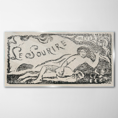 Schilderij op glas Glimlach in beweging