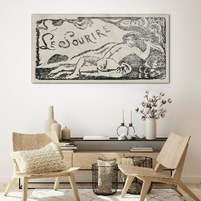 Schilderij op glas Glimlach in beweging