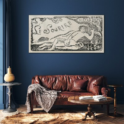 Schilderij op glas Glimlach in beweging