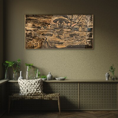 Glas foto Een zomermiddag aan het meer