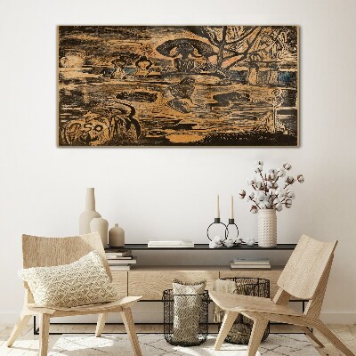 Glas foto Een zomermiddag aan het meer