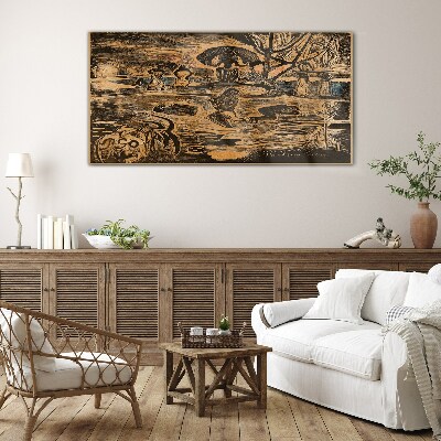 Glas foto Een zomermiddag aan het meer