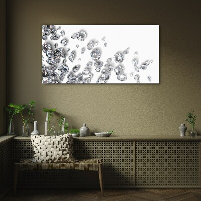 Foto op glas Kristallen regen van glitter