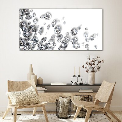 Foto op glas Kristallen regen van glitter