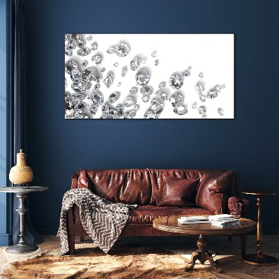 Foto op glas Kristallen regen van glitter