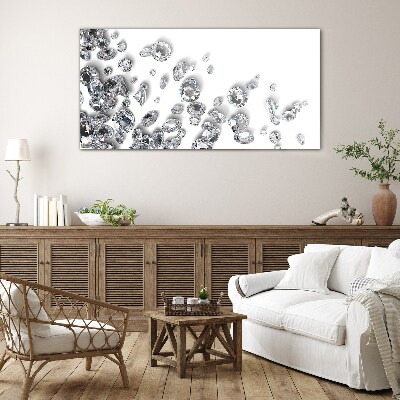 Foto op glas Kristallen regen van glitter