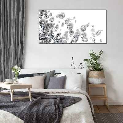 Foto op glas Kristallen regen van glitter