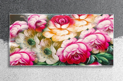 Foto op glas Bloeiende bloem