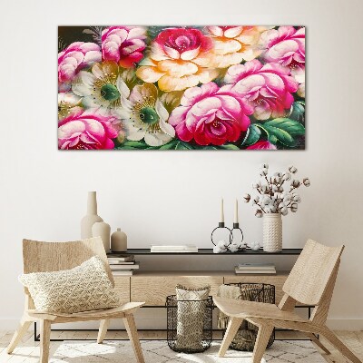 Foto op glas Bloeiende bloem