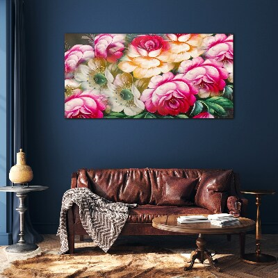 Foto op glas Bloeiende bloem