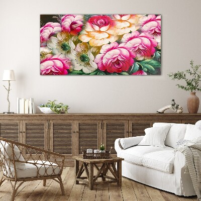 Foto op glas Bloeiende bloem