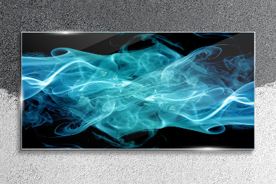 Schilderij op glas Een golf van blauwe rook