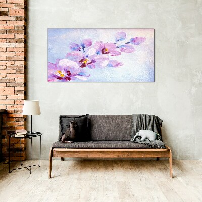 Glas foto Een bloemendroom in pasteltinten