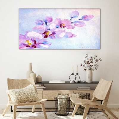 Glas foto Een bloemendroom in pasteltinten