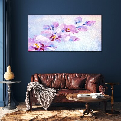 Glas foto Een bloemendroom in pasteltinten