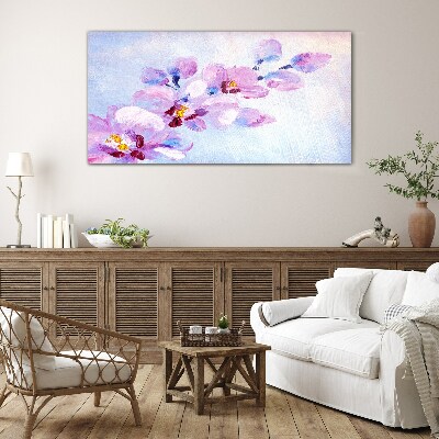 Glas foto Een bloemendroom in pasteltinten