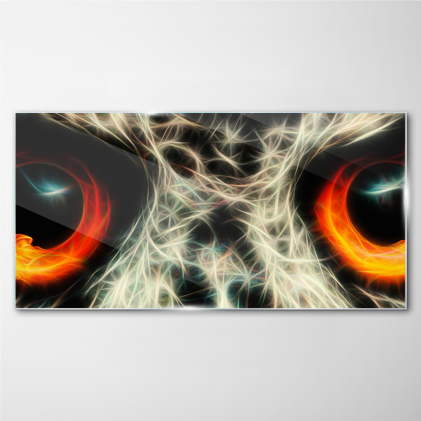 Schilderij op glas Ogen van vuur en mysterie