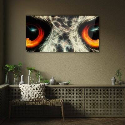 Schilderij op glas Ogen van vuur en mysterie