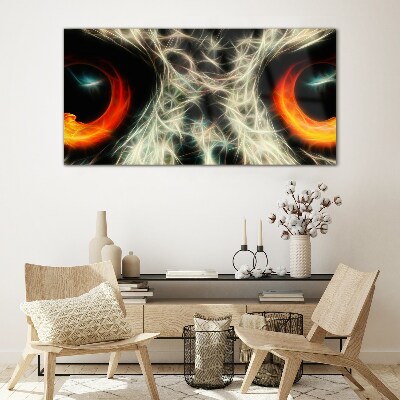 Schilderij op glas Ogen van vuur en mysterie