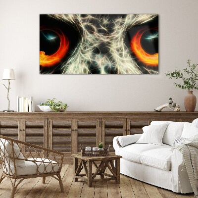 Schilderij op glas Ogen van vuur en mysterie
