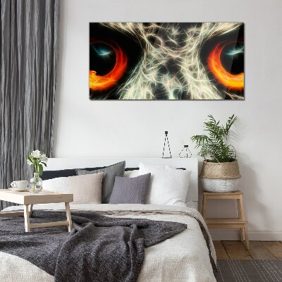 Schilderij op glas Ogen van vuur en mysterie