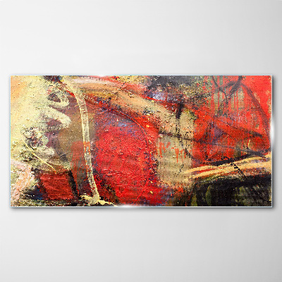 Schilderij op glas Abstract landschap met intense kleuren